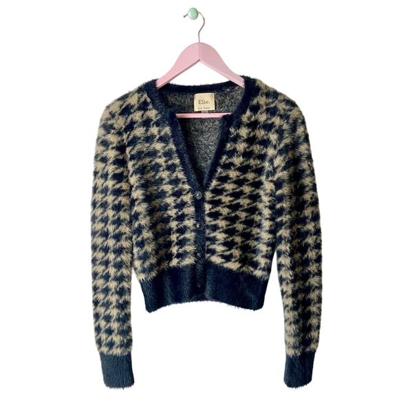 Elie Tahari Houndstooth Cardigan - Picture 1 of 6